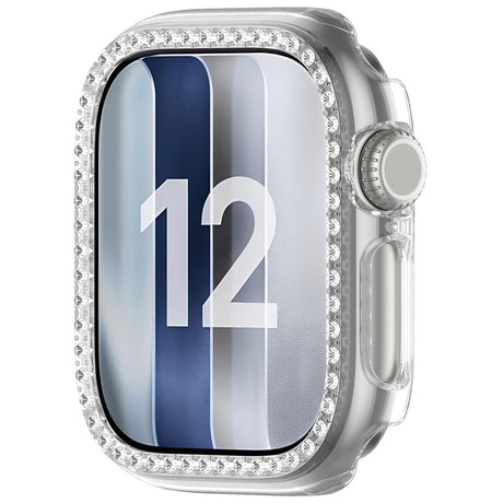 Apple Watch Series 12 (42mm) Hardt Plast Deksel - Gjennomsiktig & Rhinsten