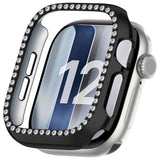 Apple Watch Series 12 (46mm) Hardt Plast Deksel - Svart & Rhinsten