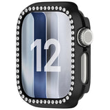 Apple Watch Series 12 (46mm) Hardt Plast Deksel - Svart & Rhinsten