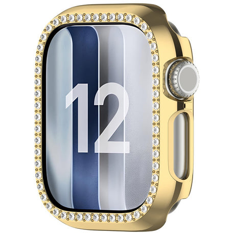 Apple Watch Series 12 (46mm) Hardt Plast Deksel - Gull & Rhinsten