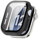 Apple Watch Series 12 (42mm) Hardt Plast Deksel med Innebygd Skjermbeskyttelsesglass - Svart