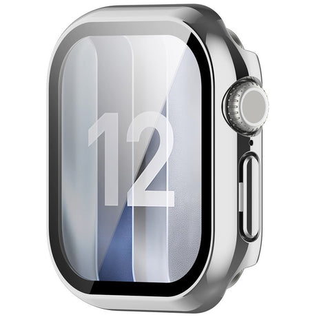 Apple Watch Series 12 (42mm) Hardt Plast Deksel med Innebygd Skjermbeskyttelsesglass - Sølv