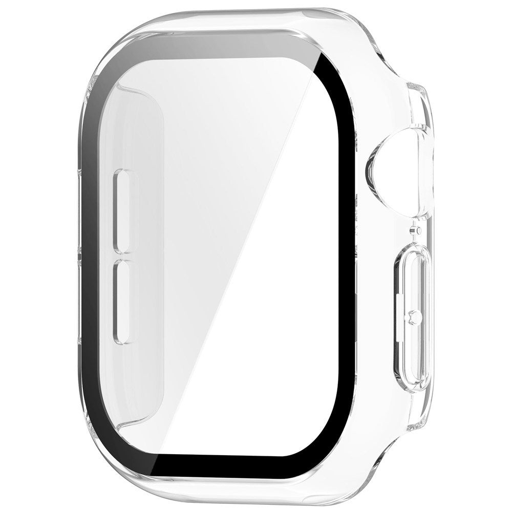 Apple Watch Series 12 (42mm) Hardt Plast Deksel med Innebygd Skjermbeskyttelsesglass - Gjennomsiktig