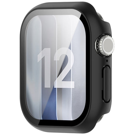 Apple Watch Series 12 (46mm) Hardt Plast Deksel med Innebygd Skjermbeskyttelsesglass - Svart