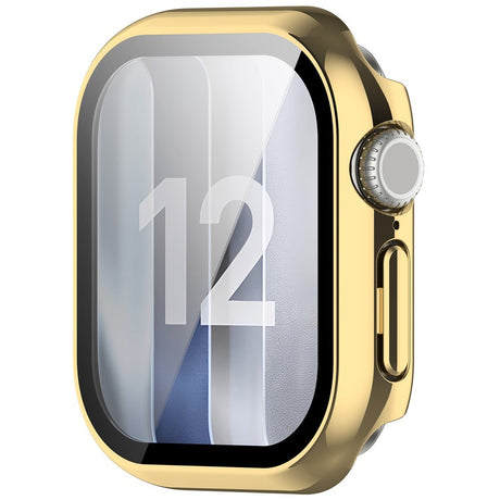 Apple Watch Series 12 (46mm) Hardt Plast Deksel med Innebygd Skjermbeskyttelsesglass - Gull