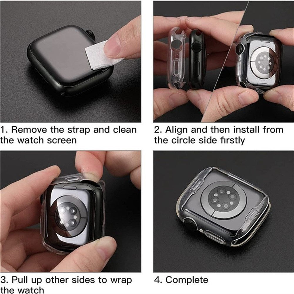 Apple Watch Series 12 (46mm) EIDERWOOD Fleksibelt Plast Deksel - Gjennomsiktig