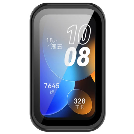 Huawei Band 10 / 9 / 8 EIDERWOOD Hard Plast Deksel m. Beskyttelsesglass – Svart