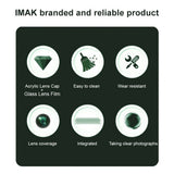 IMAK Xiaomi Redmi Note 14 Pro (5G) / Poco X7 Beskyttelsesglass til Kameralinse - Gjennomsiktig / Svart