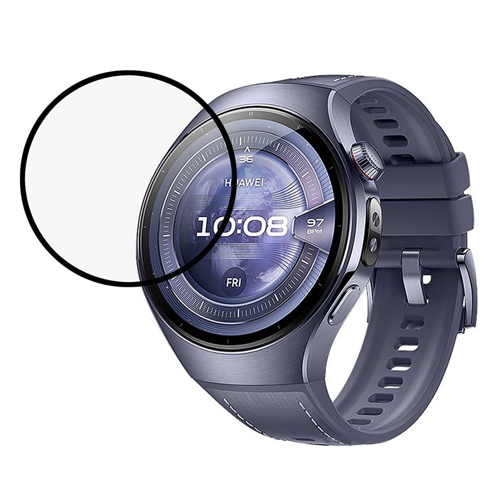 Huawei Watch 5 (46mm) Skjermbeskyttelsesfilm – Gjennomsiktig / Svart Kant