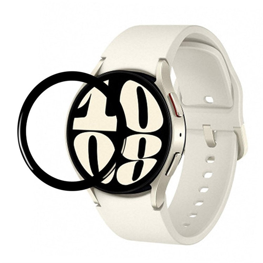 Samsung Galaxy Watch 8 (40mm) Plastskjermbeskytter - Gjennomsiktig / Svart Kant