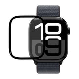 Apple Watch 12 (46mm) Full Fit Skjermbeskyttelsesfilm - Gjennomsiktig / Svart