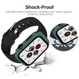 Apple Watch 9/8/7 (45mm) Hardplastdeksel med innebygd skjermbeskytter - Grønn