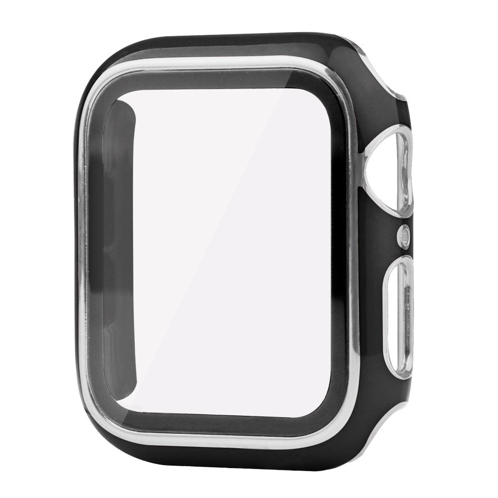Apple Watch Ultra 3/2/1 (49mm) Hard Plastic Case m. Innebygd Skjermbeskyttelse - Svart / Sølv