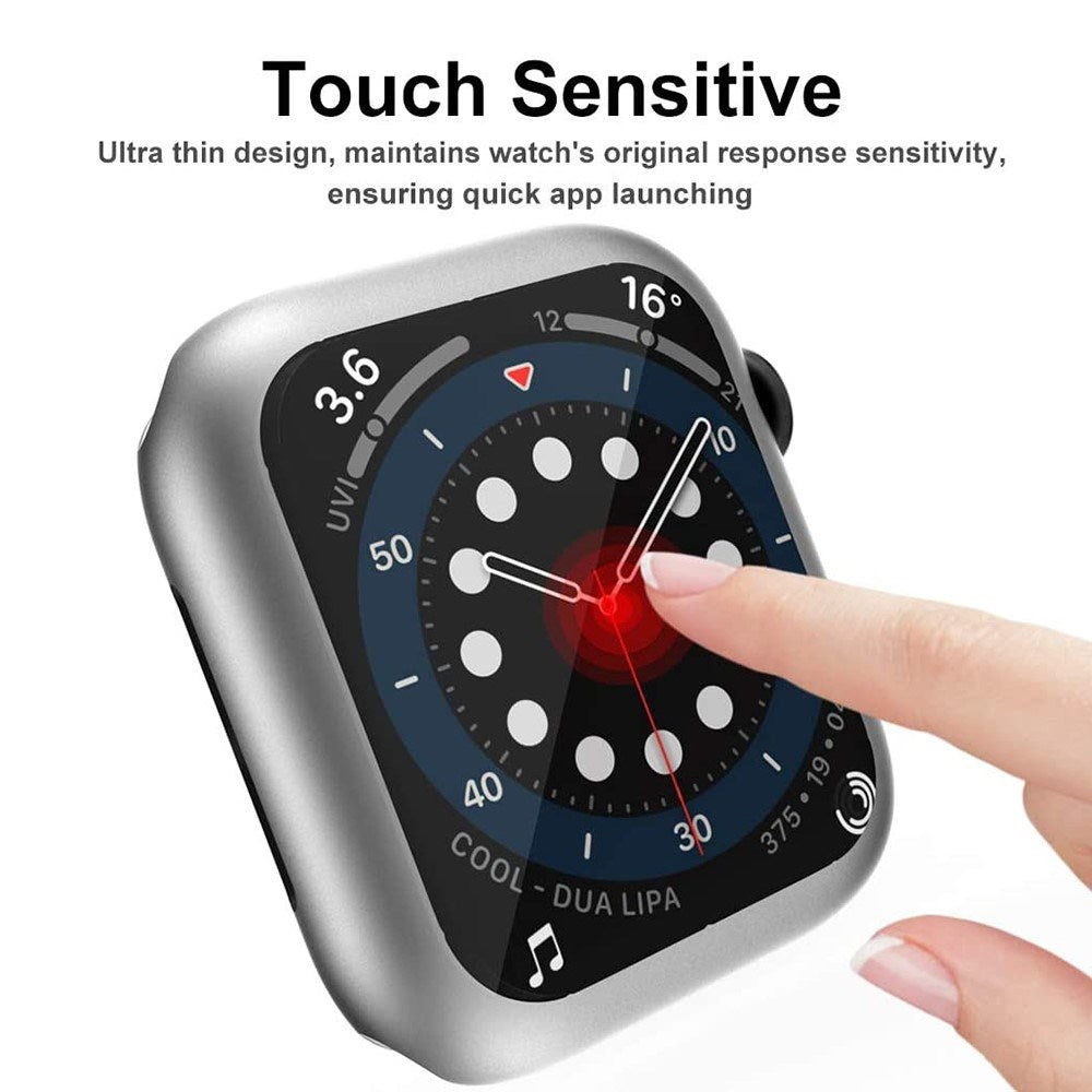 Apple Watch Ultra 3 / 2 / 1 (49mm) Fleksibelt Plast Deksel m. Skjermbeskyttelse - Sølv