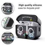 Apple AirPods Pro (2. Gen.) Silikon Deksel m. Astronaut Design - Svart