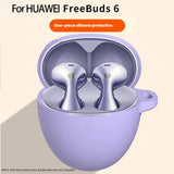 Huawei FreeBuds 6 Silikondeksel med Karabinkrok – Mørk Blå