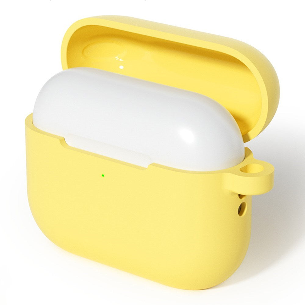 Apple AirPods Pro (3. gen.) Silikon Deksel med Karabinkrok – Gul