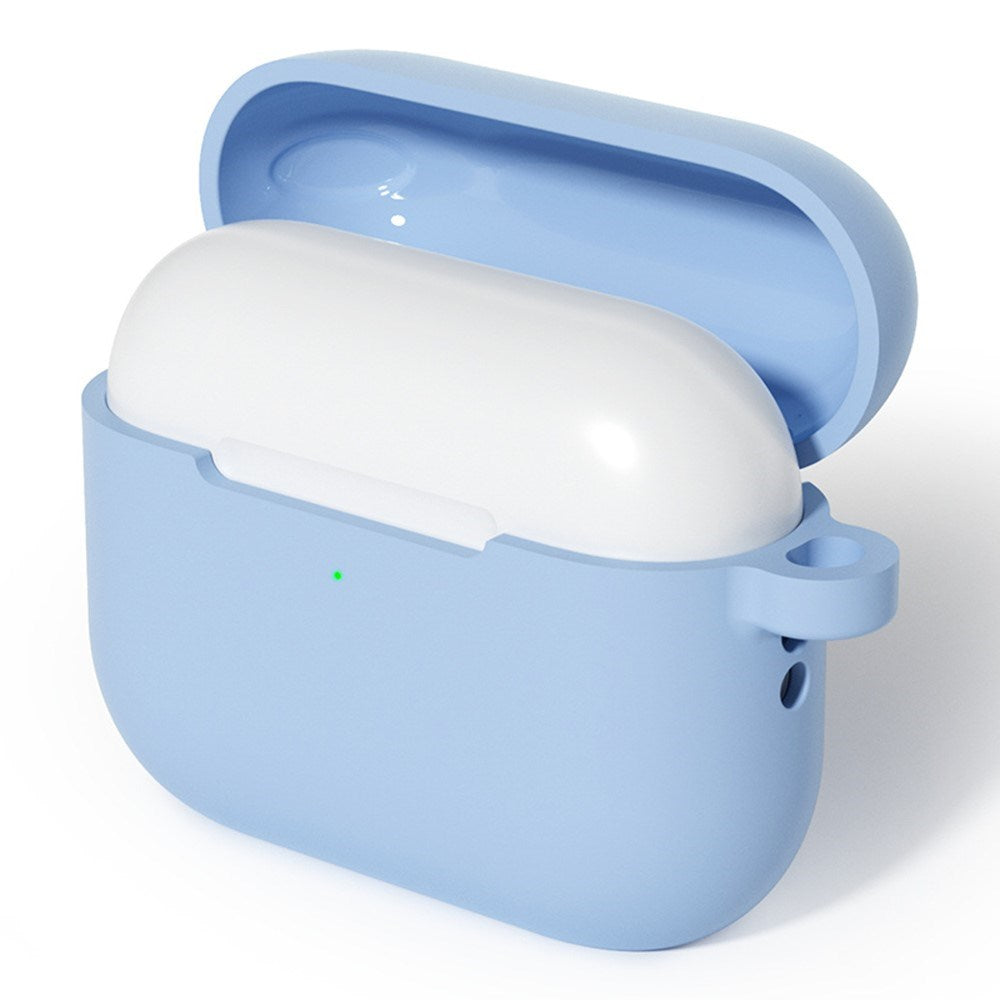Apple AirPods Pro (3. gen.) Silikon Deksel med Karabinkrok – Blå