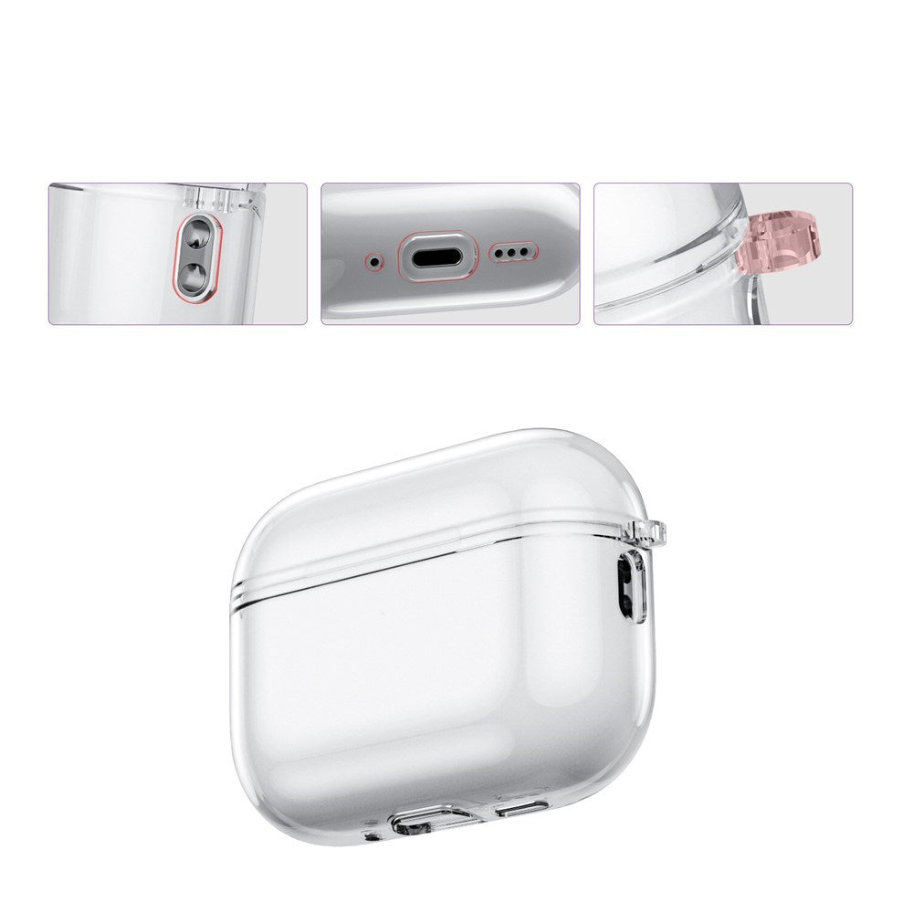 Apple AirPods Pro (3. gen.) Transparent Fleksibelt Plast Deksel - Gjennomsiktig