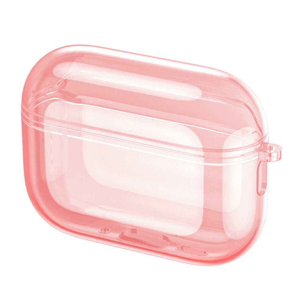 Apple AirPods Pro (3. gen.) Transparent Fleksibelt Plast Deksel - Gjennomsiktig / Rød
