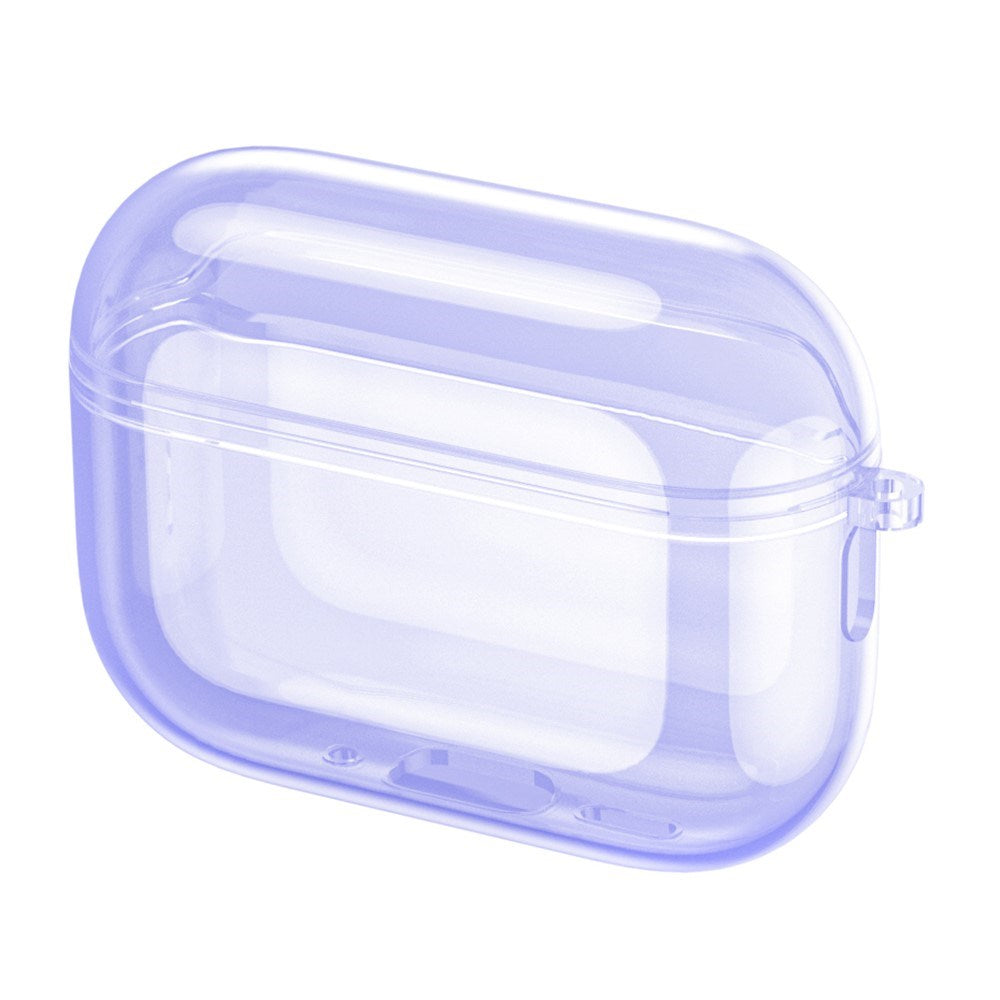 Apple AirPods Pro (3. gen.) Transparent Fleksibelt Plast Deksel - Gjennomsiktig / Lilla