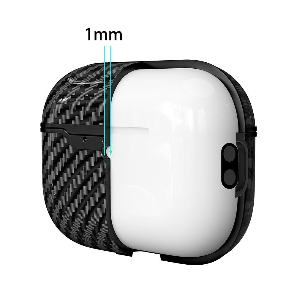 Apple AirPods Pro (3. gen.) Carbon Plast Deksel - Rød