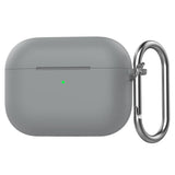 Apple AirPods Pro (3. gen.) Silikon Deksel - Karabinkrok - Grå