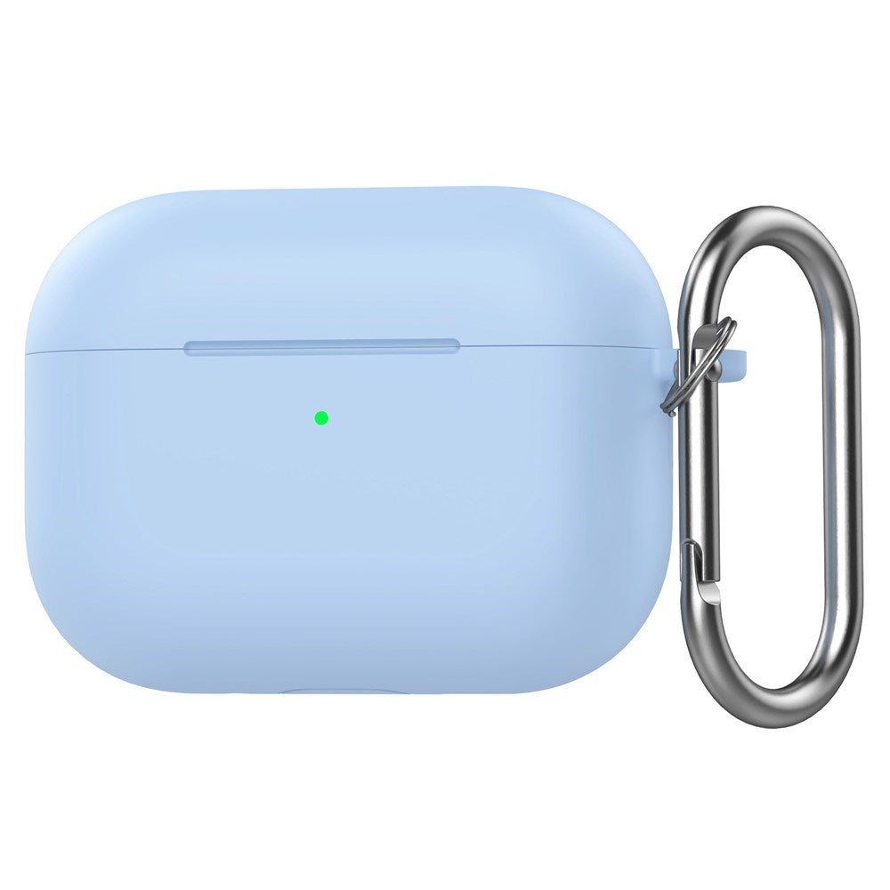 Apple AirPods Pro (3. gen.) Silikon Deksel - Karabinkrok - Lysblå