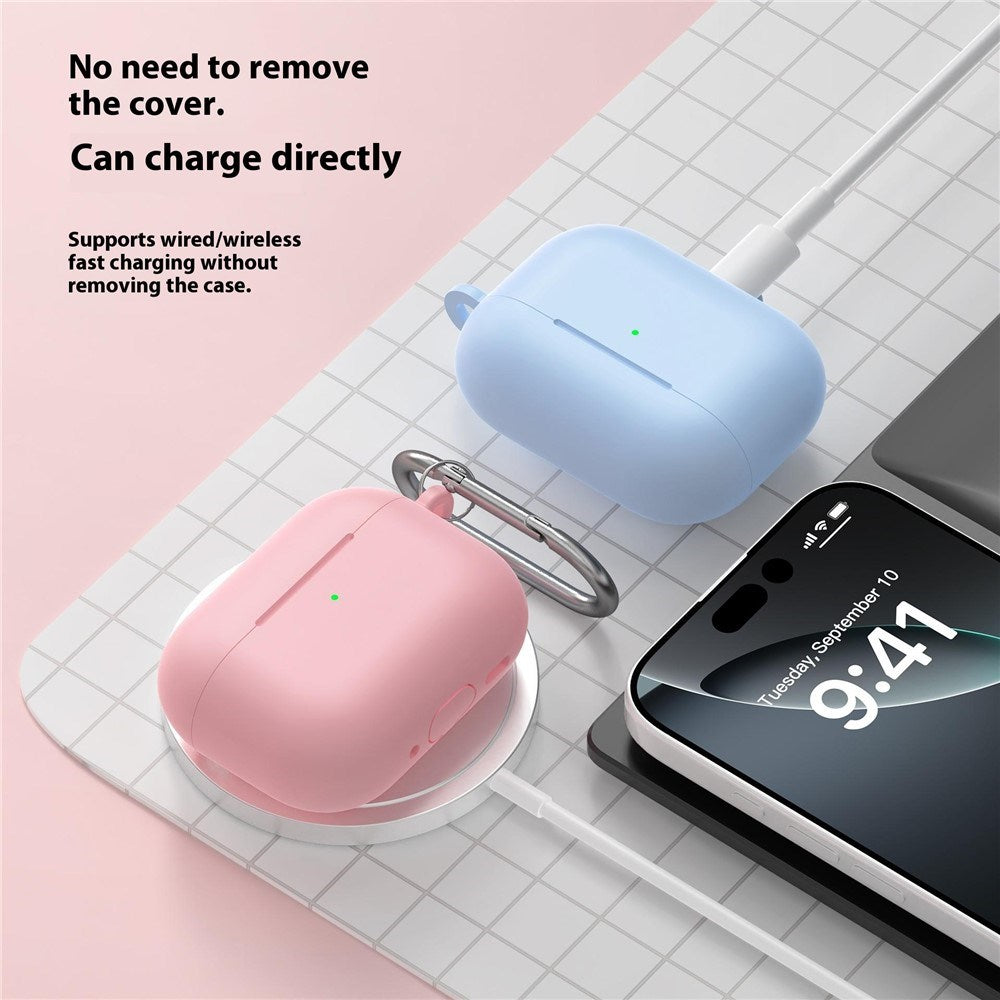 Apple AirPods Pro (3. gen.) Silikon Deksel - Karabinkrok - Lysblå