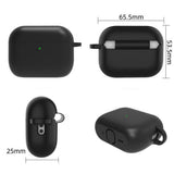 Apple AirPods Pro (3. gen.) Silikon Deksel m. Karabinkrok & Rengjøringspenn - Orange