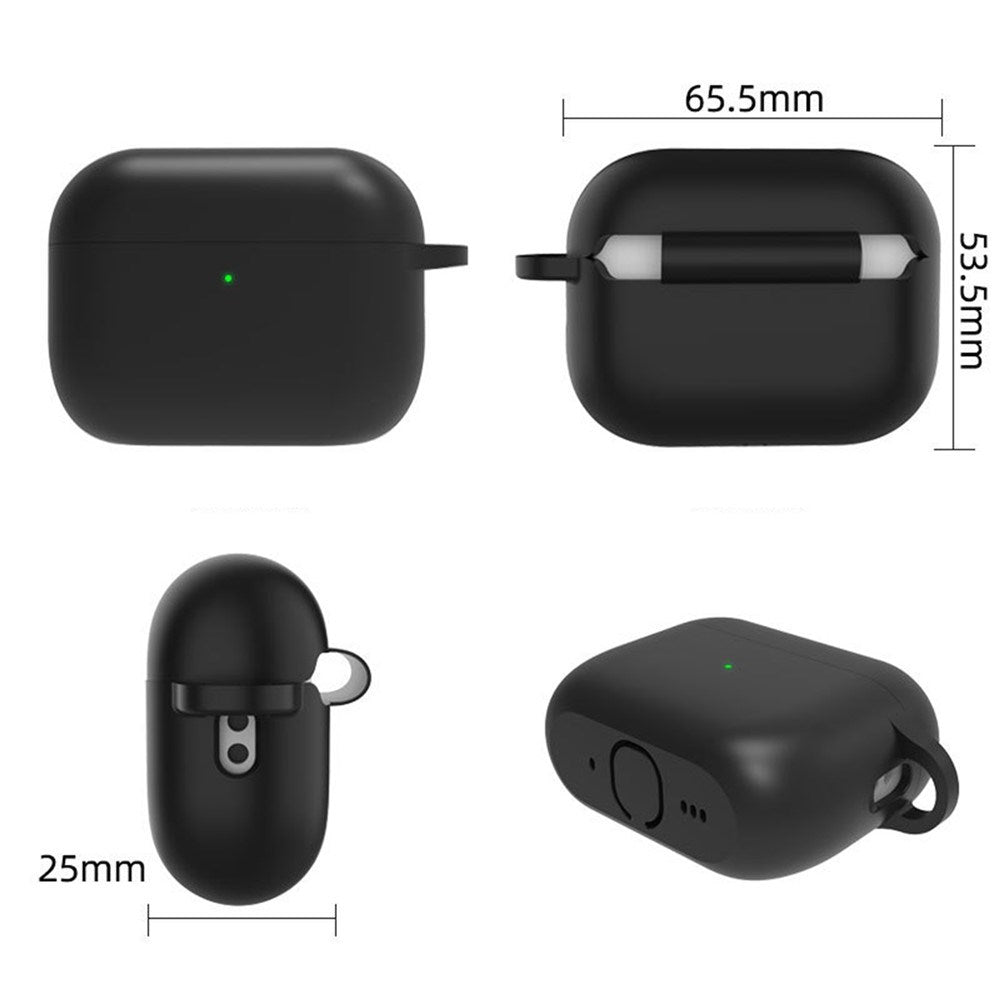 Apple AirPods Pro (3. gen.) Silikon Deksel m. Karabinkrok & Rengjøringspenn - Matcha Green