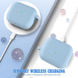 Apple AirPods Pro (3. gen.) Silikon Deksel m. Karabinkrok & Rengjøringspenn - Violet