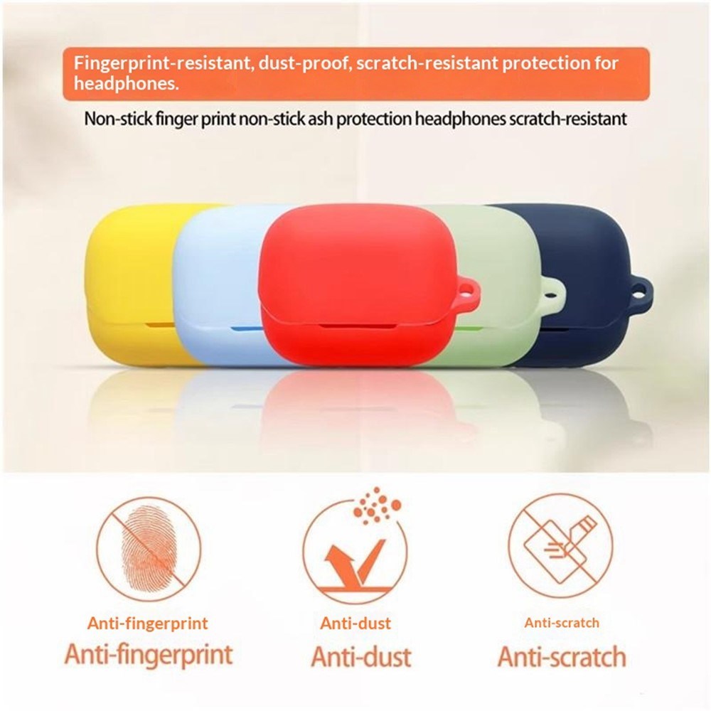 Honor Earbuds 4 Silikondeksel med Karabinkrok - Hvit