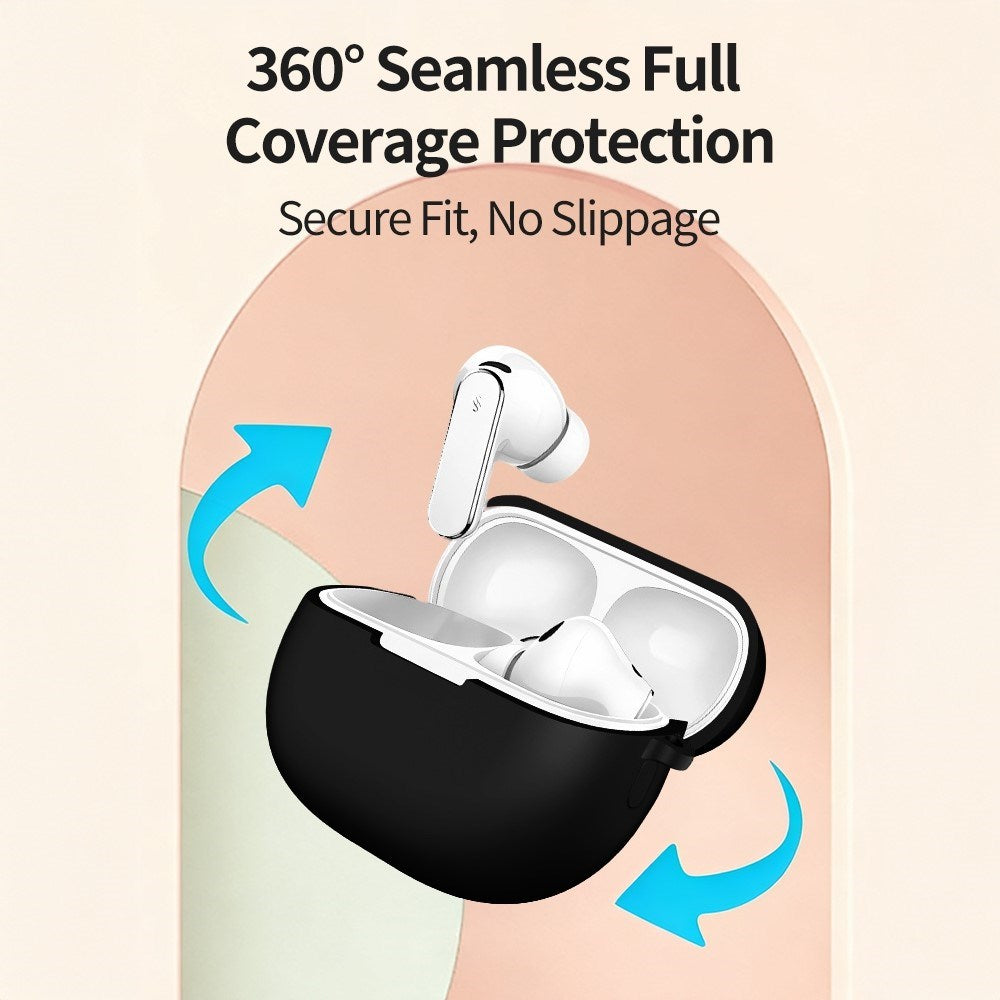 Huawei FreeBuds Pro 5 Silikondeksel med Karabinkrok - Svart