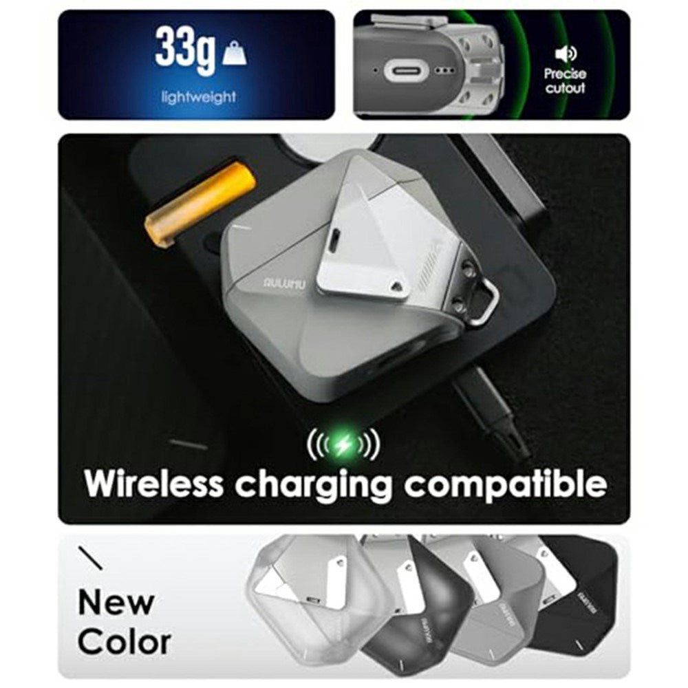 Apple AirPods (4. Gen.) AULUMU Geometrisk Plast Deksel m. Stropp - Svart