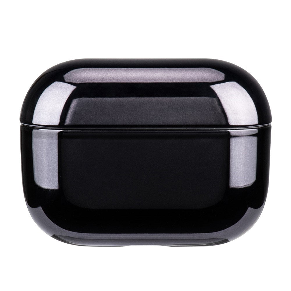 Apple AirPods Pro (2. Gen.) Hardt Plast Deksel med Metallisk Overflate - Svart