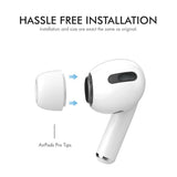 AirPods Pro (1. & 2. Gen.) AHASTYLE silikonørepropper – S / M / L – Hvit