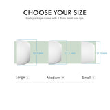 AirPods Pro (1. & 2. Gen.) AHASTYLE silikonørepropper – S / M / L – Hvit