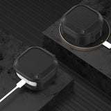 Samsung Galaxy Buds2 / Buds2 Pro / Buds Pro / Buds Live Hybrid Plast Deksel m. Karabinkrok - Svart / Rød