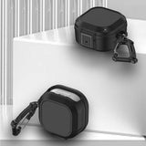 Samsung Galaxy Buds2 / Buds2 Pro / Buds Pro / Buds Live Hybrid Plast Deksel m. Karabinkrok - Svart / Rød