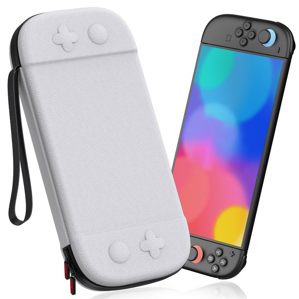 Nintendo Switch 2 Nylon Oppbevaringsveske m. Stropp - Lysgrå