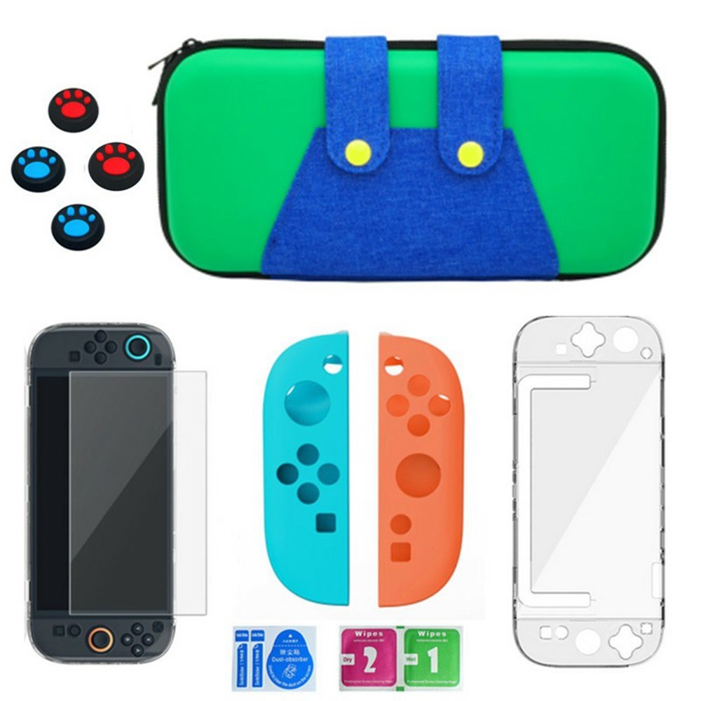 Nintendo Switch 2 6-i-1 Beskyttelsessett - Grønn / Blå