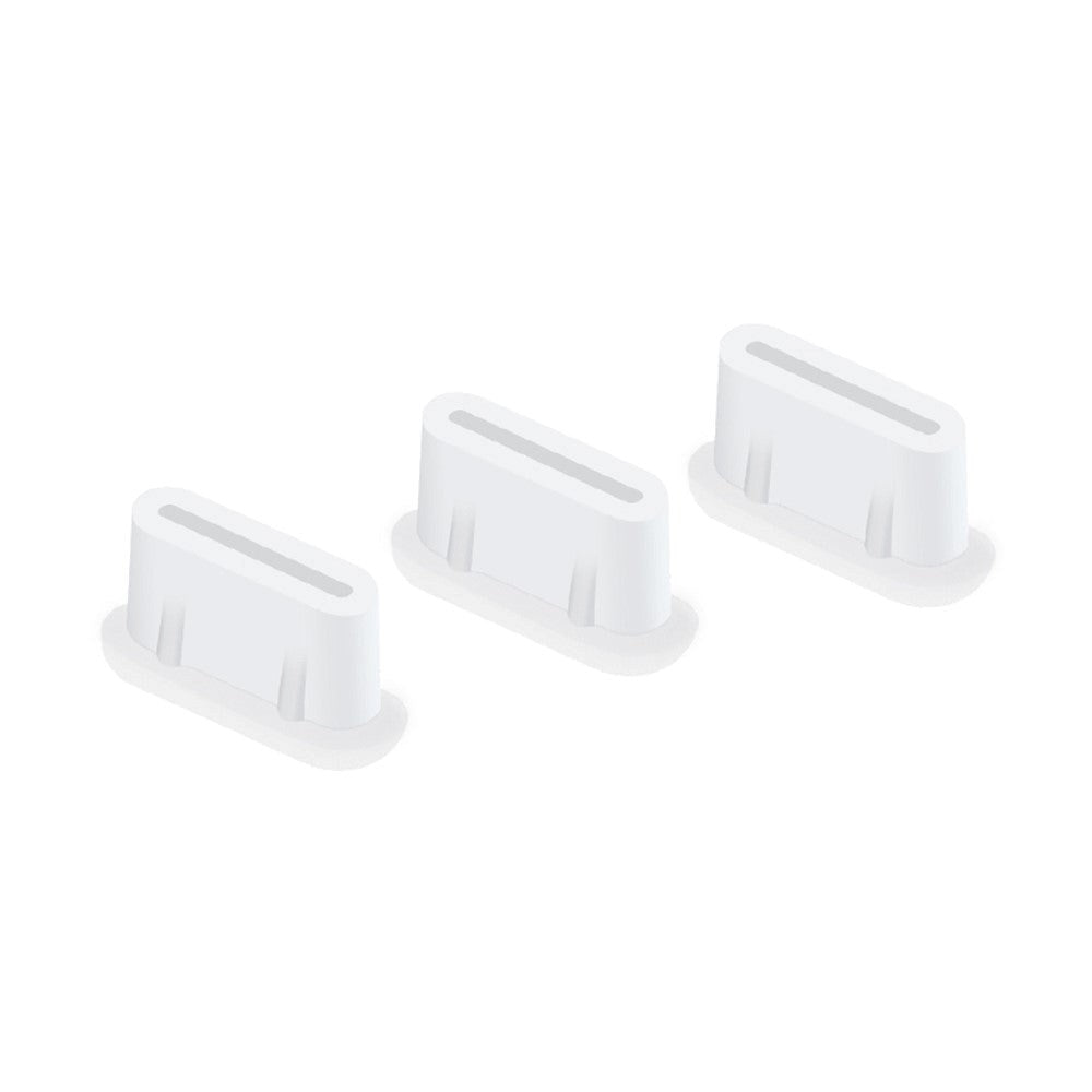Støvbeskytter for USB-C - 3 stk - Hvit