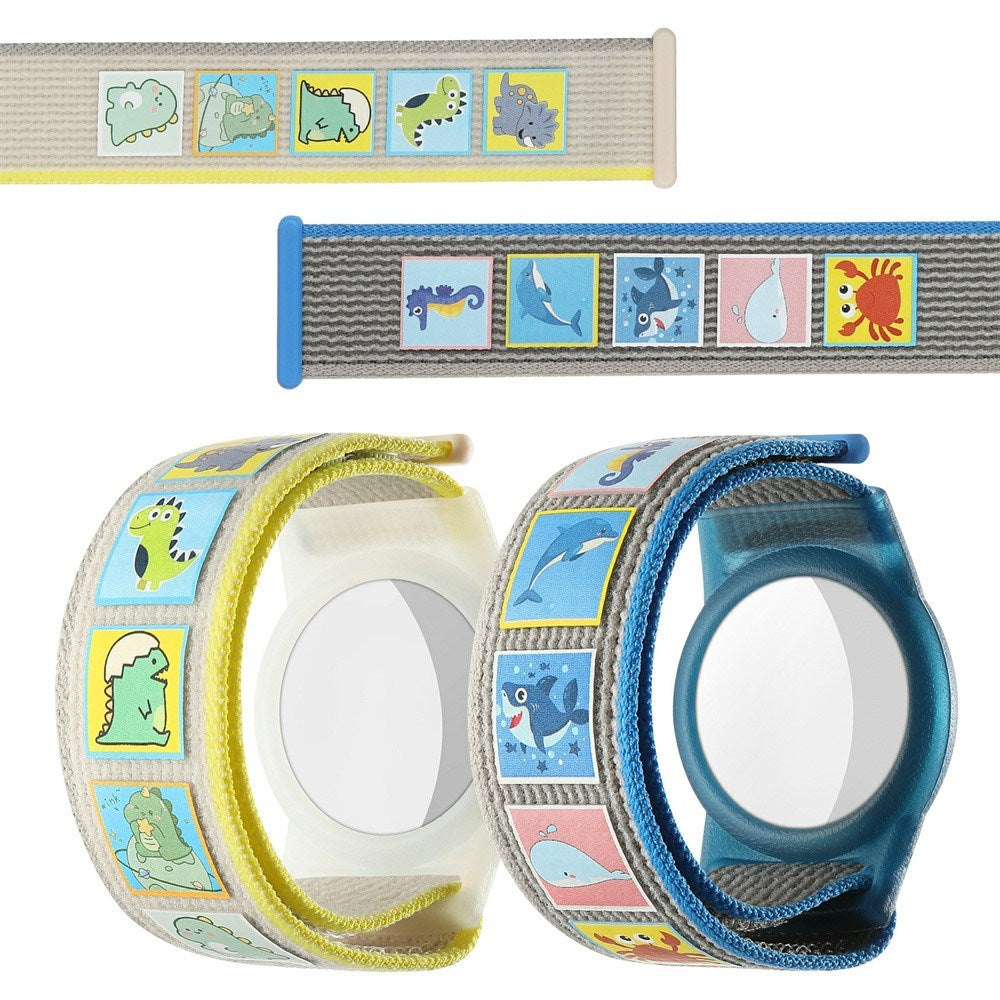AirTag 1. & 2. Gen. Nylonarmbånd for Barn - Dinosaurer