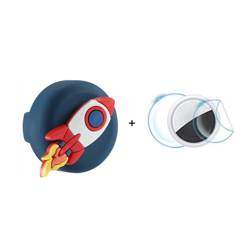 Apple AirTag 1. & 2. Gen. Silikon Holder for Sko med Motiv - Rakett