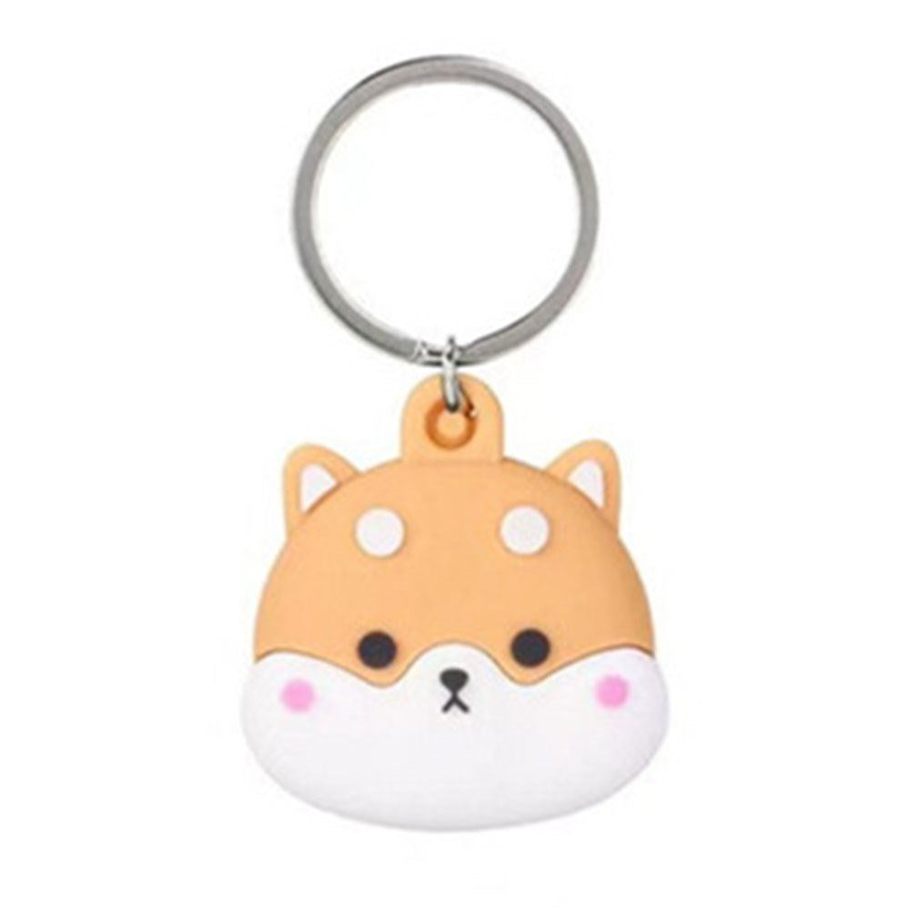 Apple AirTag 1. & 2. Gen. Silikon Deksel - Nøkkelring med Morsomt Design - Shiba Inu