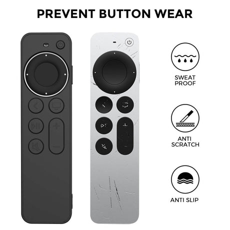 Apple Siri Remote Silikondeksel (2. og 3. Generasjon) - Svart