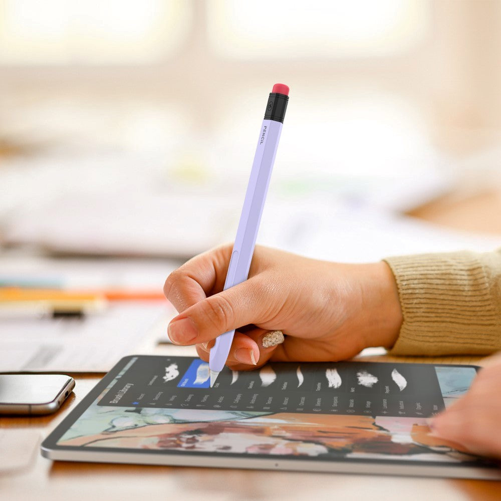 Apple Pencil 2 Gen. Fleksibelt Blyant Silikondeksel - Lilla