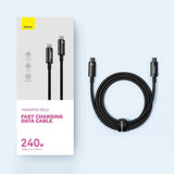 Baseus 240W USB-C til USB-C Kabel 480 Mb/s - 3 m - Svart