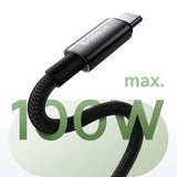 Baseus 100W USB-C til USB-C Kabel 480 Mb/s - 1 m - Svart